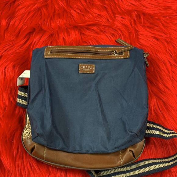 Chaps Rafia and stripe preppy crossbody or shoulder bag - Picture 12 of 14